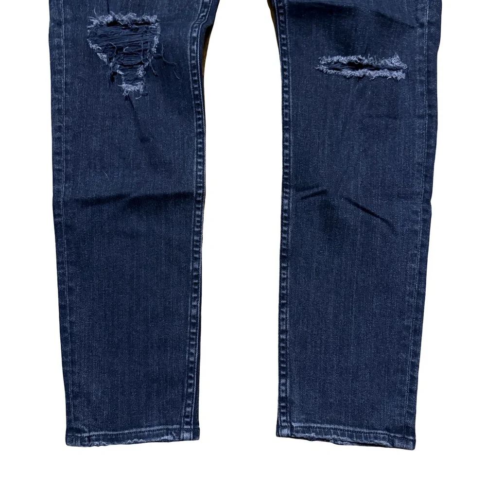 Women’s Brand New ASKK NY Skinny Jax Black Denim Distressed Jeans Size 30